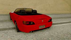 Honda S2000 SA Style для GTA San Andreas - вид сзади