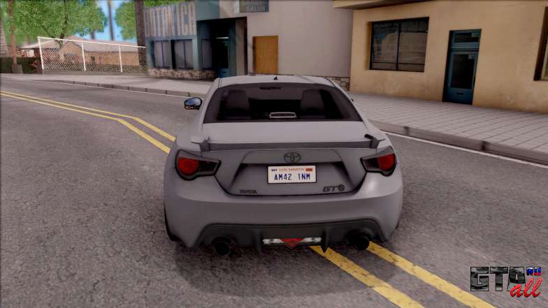 Toyota GT86 HQ для GTA San Andreas - вид сзади