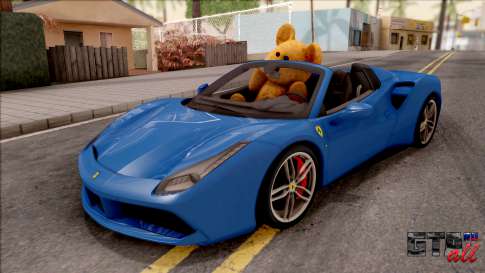 Ferrari 488 Spider 2016 v2 для GTA San Andreas - вид спереди