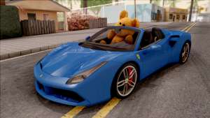 Ferrari 488 Spider 2016 v2 для GTA San Andreas - вид спереди