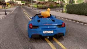 Ferrari 488 Spider 2016 v2 для GTA San Andreas - вид сзади