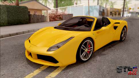 Ferrari 488 Spider 2016 для GTA San Andreas - вид спереди