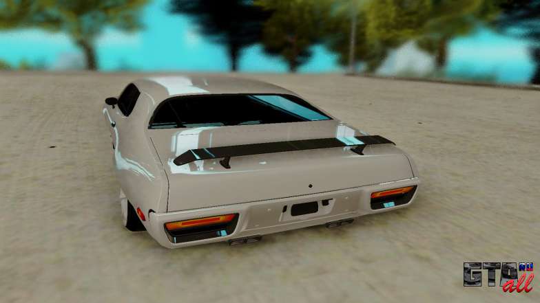 Plymouth GTX для GTA San Andreas - вид сзади