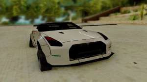 Nissan GTR R35 для GTA San Andreas - вид спереди