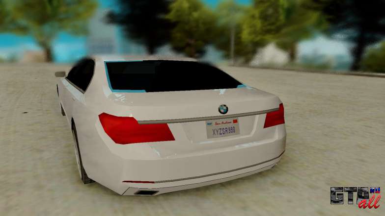 BMW 7 Series 750Li xDrive для GTA San Andreas - вид сзади