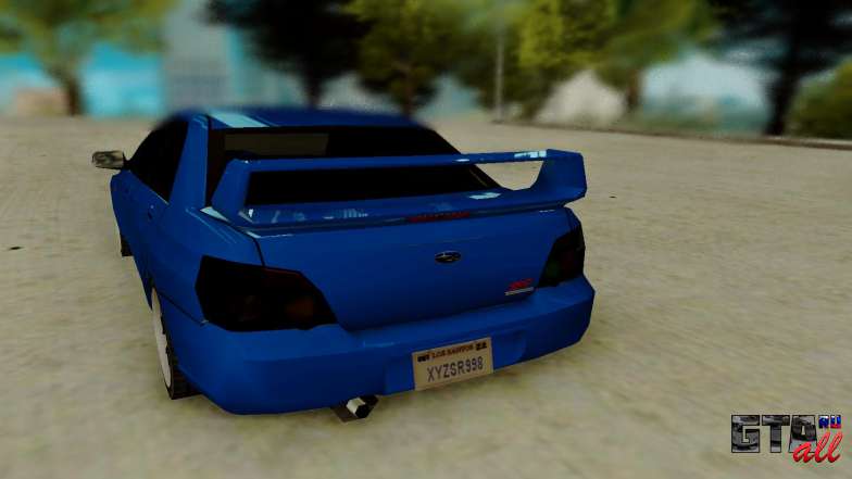 Subaru WRX STi 2005 для GTA San Andreas - вид сзади