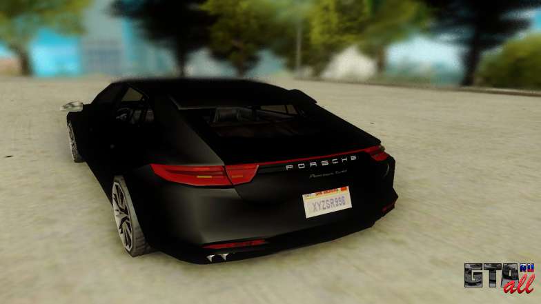 Porsche Panamera Turbo 2017 для GTA San Andreas - вид сзади