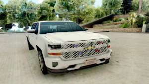 Chevrolet SIlverado 2017 Undercover Police для GTA San Andreas - вид спереди