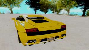 Lamborghini Gallardo для GTA San Andreas - вид сзади