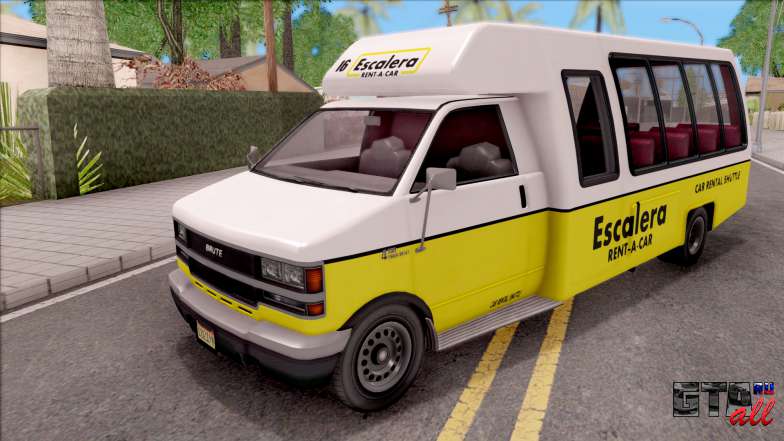 GTA V Brute Rental Shuttle Bus IVF для GTA San Andreas - вид спереди