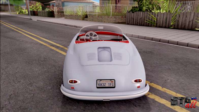 Porsche 356A 1956 для GTA San Andreas - вид сзади