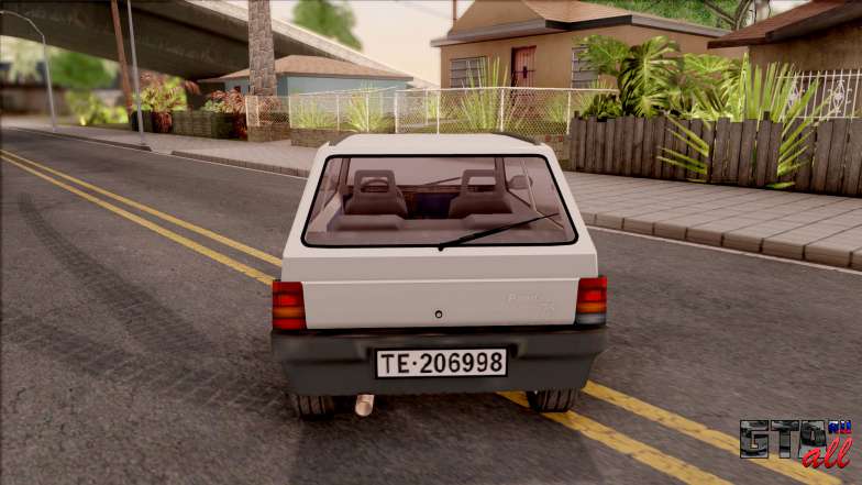 Fiat Panda Supernova IVF для GTA San Andreas - вид сзади