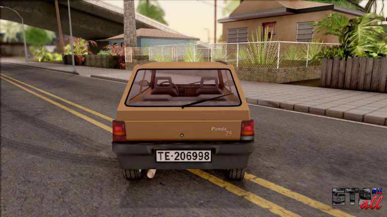 Fiat Panda Supernova для GTA San Andreas - вид сзади