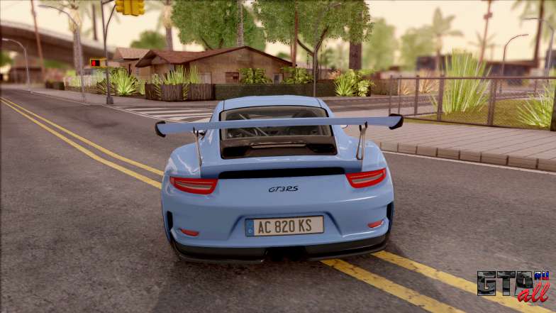 Porsche 911 GT3 RS 2016 для GTA San Andreas - вид сзади