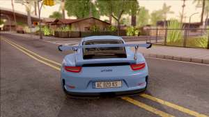 Porsche 911 GT3 RS 2016 для GTA San Andreas - вид сзади