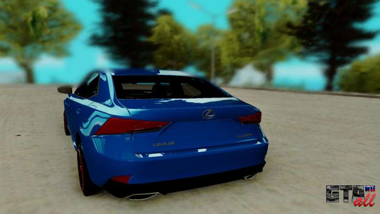 Lexus IS F Sport для GTA San Andreas - вид сзади