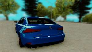 Lexus IS F Sport для GTA San Andreas - вид сзади