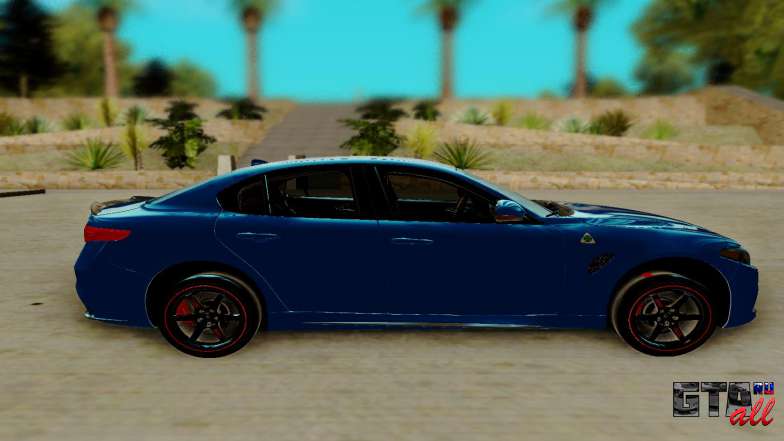 Alfa Romeo Giulia для GTA San Andreas - вид сбоку