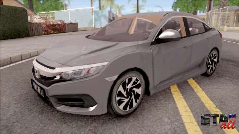 Honda Civic FC5 Low Poly with Xenon для GTA San Andreas - вид спереди