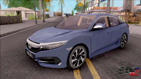 Honda Civic FC5 Low Poly with Led Lights для GTA San Andreas - вид спереди