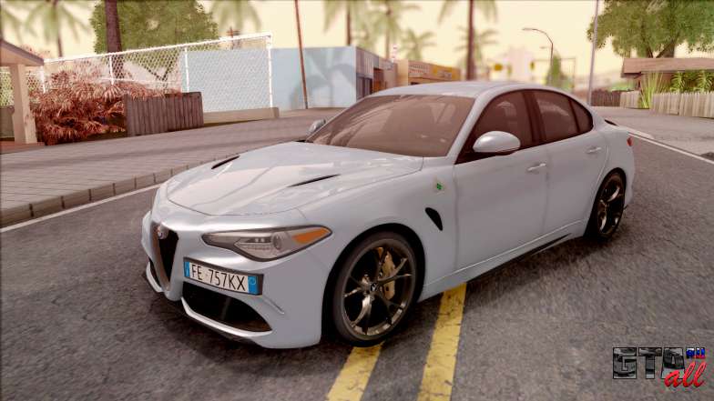 Alfa Romeo Giulia Quadrifoglio 2017 EU Plate для GTA San Andreas - вид спереди