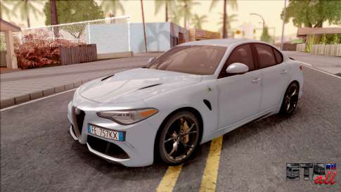 Alfa Romeo Giulia Quadrifoglio 2017 EU Plate для GTA San Andreas - вид спереди