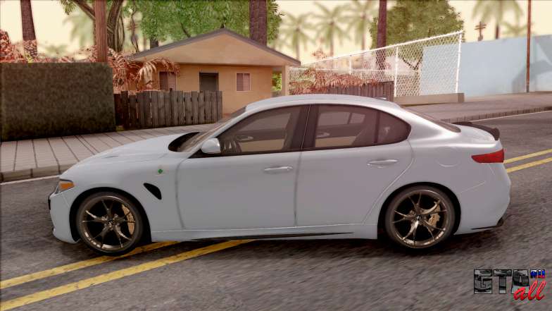 Alfa Romeo Giulia Quadrifoglio 2017 EU Plate для GTA San Andreas - вид сбоку