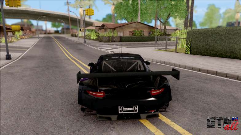 Porsche 911 RSR Itasha Neptunia Hyperdimension для GTA San Andreas - вид сзади