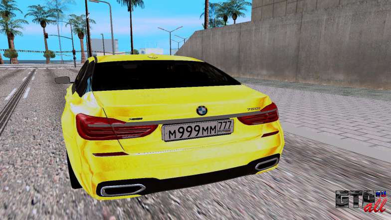 BMW 760 Li для GTA San Andreas - вид сзади