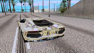 Lamborghini Aventador LP700 4 для GTA San Andreas - вид сзади