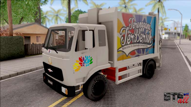 FAP MBKT Terengganu City Garbage Compactor Truck для GTA San Andreas - вид спереди