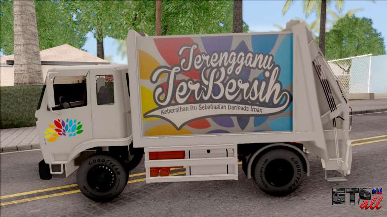 FAP MBKT Terengganu City Garbage Compactor Truck для GTA San Andreas - вид сбоку