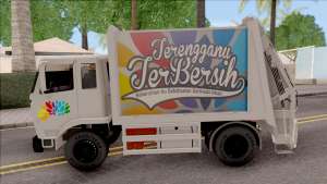 FAP MBKT Terengganu City Garbage Compactor Truck для GTA San Andreas - вид сбоку