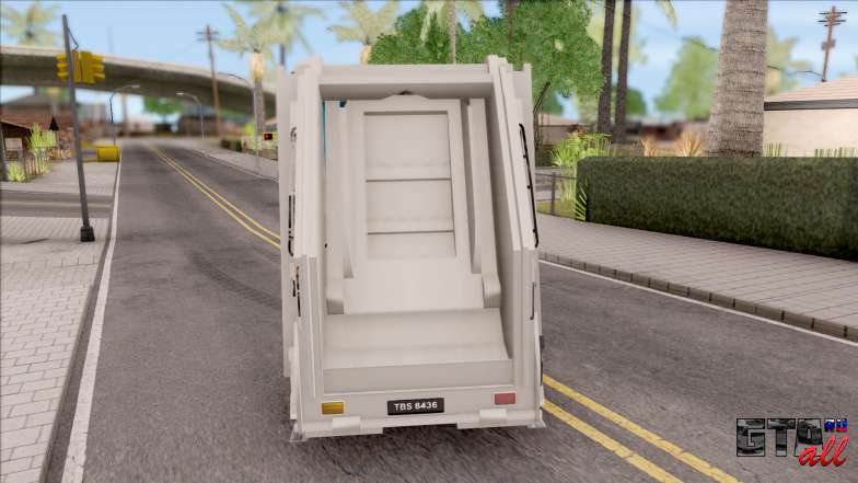 FAP MBKT Terengganu City Garbage Compactor Truck для GTA San Andreas - вид сзади