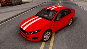 Ford Falcon XR8 2015 для GTA San Andreas - белые полосы на красном фоне