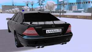 Mercedes-Benz S-class W220 для GTA San Andreas - вид сзади