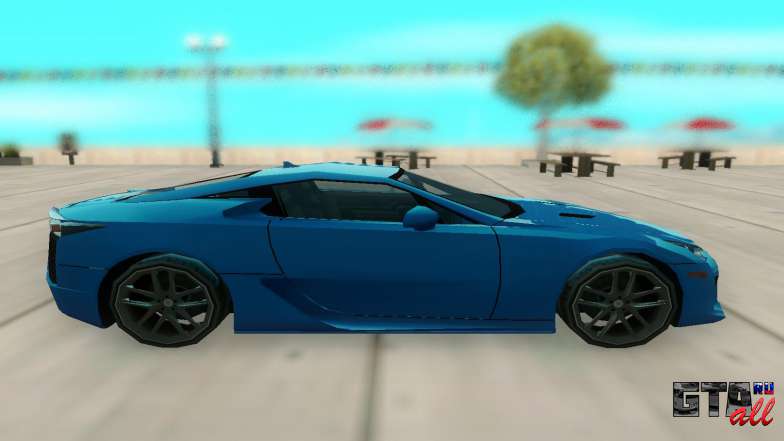 Lexus LFA для GTA San Andreas - вид сбоку