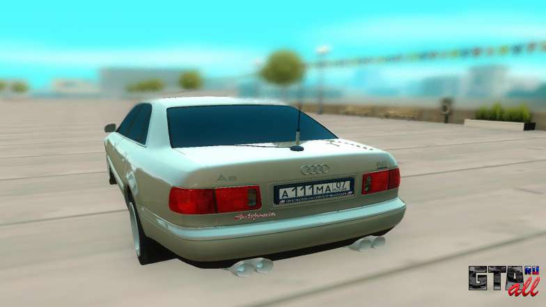 Audi S8 для GTA San Andreas - вид сзади