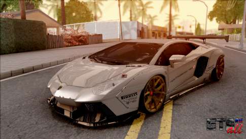 Lamborghini Aventador Liberty Walk 2012 для GTA San Andreas - вид спереди