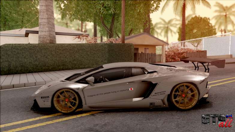 Lamborghini Aventador Liberty Walk 2012 для GTA San Andreas - вид сбоку