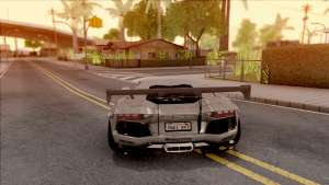 Lamborghini Aventador Liberty Walk 2012 для GTA San Andreas - вид сзади