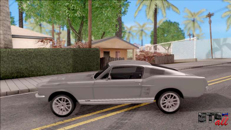 Ford Mustang Fastback 1968 для GTA San Andreas - вид сбоку