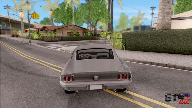 Ford Mustang Fastback 1968 для GTA San Andreas - вид сзади