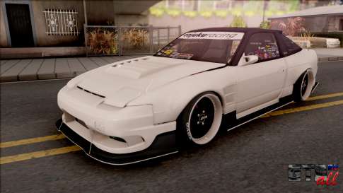 Nissan 180SX Origin Labo. USA GT Racing Line для GTA San Andreas - вид спереди