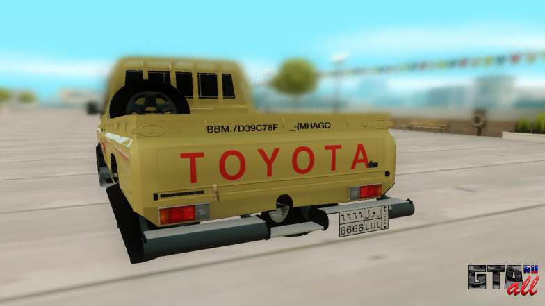 Toyota Land Cruiser Pickup для GTA San Andreas - вид сзади