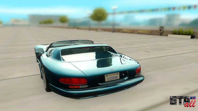 Dodge Viper GTS для GTA San Andreas - вид сзади