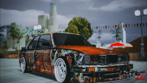 BMW E30 для GTA San Andreas - вид спереди