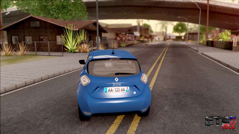 Renault Zoe 2013 для GTA San Andreas - вид сзади