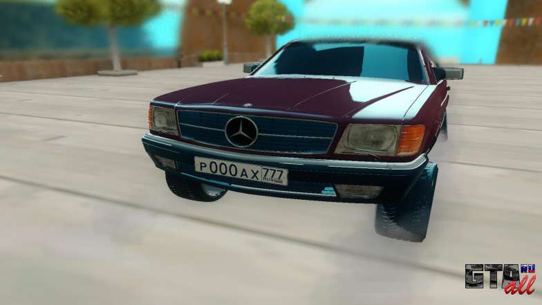 Mercedes-Benz C126 для GTA San Andreas - вид спереди