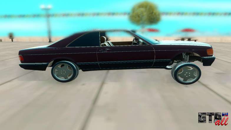 Mercedes-Benz C126 для GTA San Andreas - вид сбоку